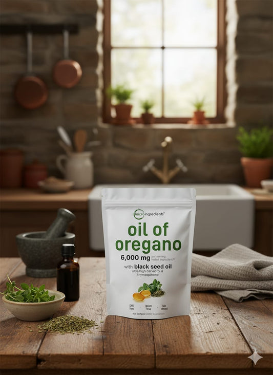 🌿Aceite De Orégano 6000 Mg 60 cápsulas