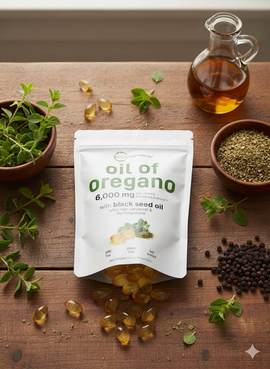 🌿Aceite De Orégano 6000 Mg 60 cápsulas