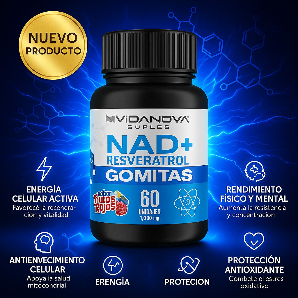 60 GOMITAS NAD+RESVERATROL 1000mg
