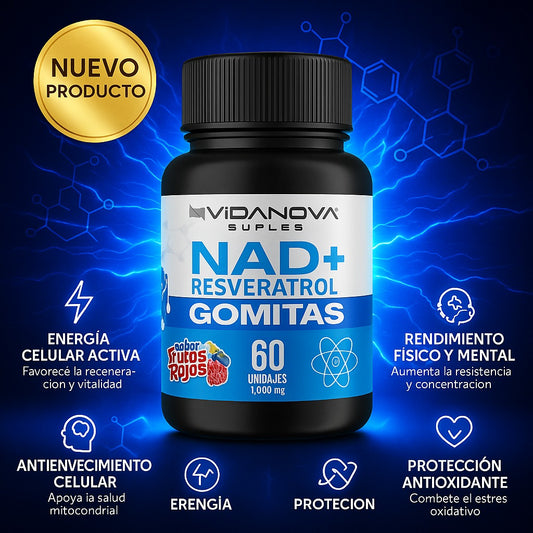 60 GOMITAS NAD+RESVERATROL 1000mg